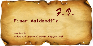 Fiser Valdemár névjegykártya